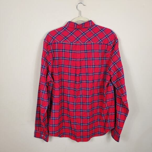 Heritage Red Plaid Flannel Slim Fit Button Down Size XL - Picture 2 of 11